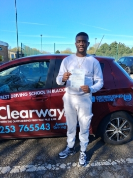 Thank you Fred. I passed my test with you first time with only a few lessons.  Passed 2nd April 2026